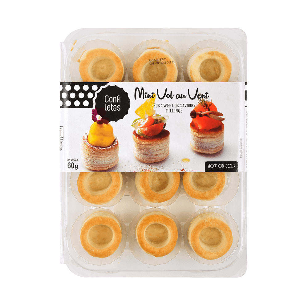 Confiletas Mini Vol Au Vent Pastry Shells 60g